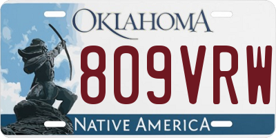 OK license plate 809VRW
