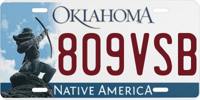 OK license plate 809VSB