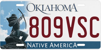 OK license plate 809VSC