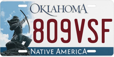 OK license plate 809VSF