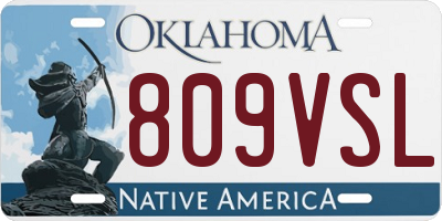 OK license plate 809VSL
