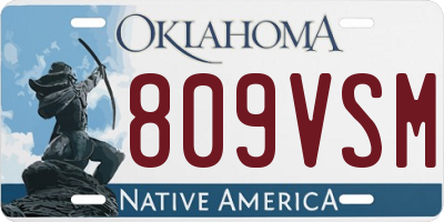 OK license plate 809VSM