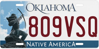 OK license plate 809VSQ