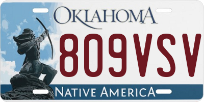 OK license plate 809VSV