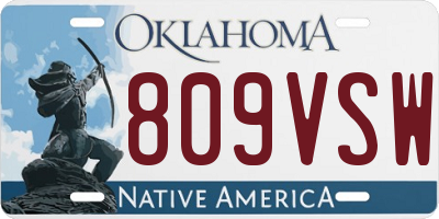 OK license plate 809VSW