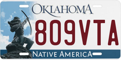 OK license plate 809VTA