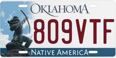 OK license plate 809VTF