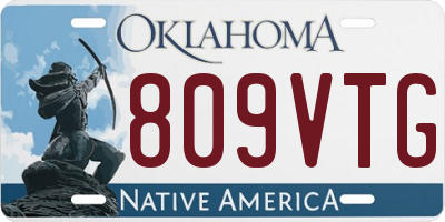 OK license plate 809VTG
