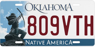 OK license plate 809VTH