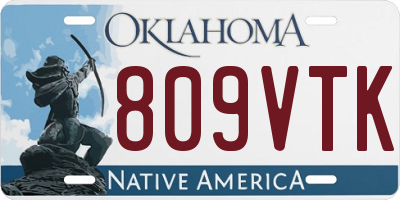 OK license plate 809VTK
