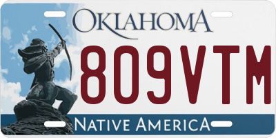 OK license plate 809VTM