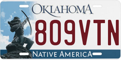 OK license plate 809VTN