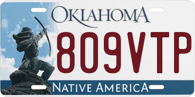 OK license plate 809VTP