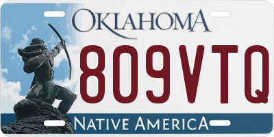 OK license plate 809VTQ