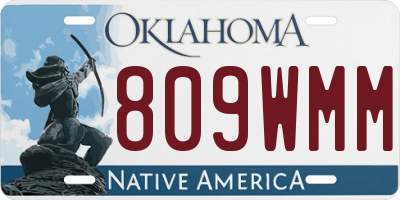 OK license plate 809WMM