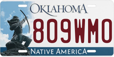 OK license plate 809WMO