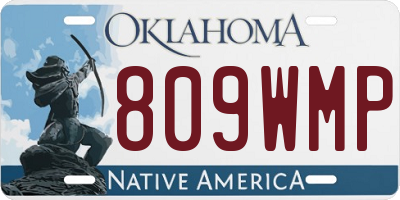 OK license plate 809WMP