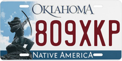 OK license plate 809XKP