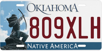 OK license plate 809XLH