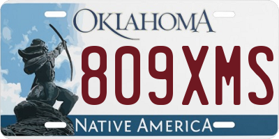 OK license plate 809XMS