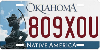 OK license plate 809XOU
