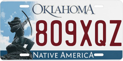 OK license plate 809XQZ
