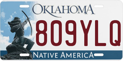 OK license plate 809YLQ