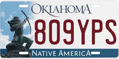 OK license plate 809YPS