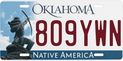 OK license plate 809YWN