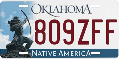 OK license plate 809ZFF
