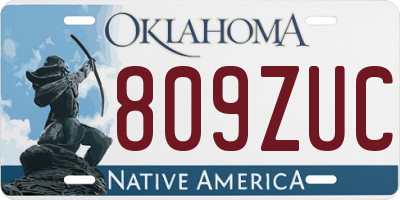 OK license plate 809ZUC