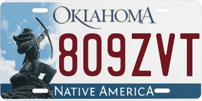 OK license plate 809ZVT