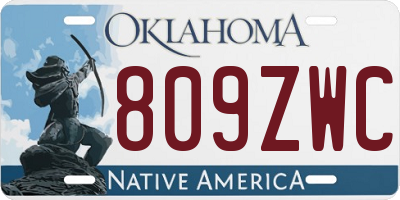 OK license plate 809ZWC