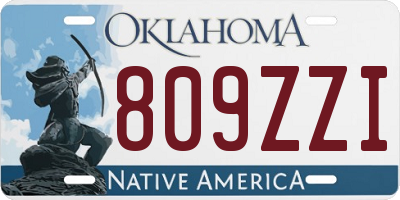 OK license plate 809ZZI