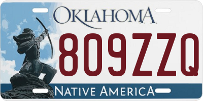 OK license plate 809ZZQ