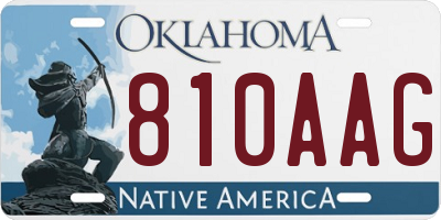 OK license plate 810AAG