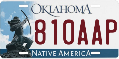 OK license plate 810AAP