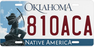 OK license plate 810ACA