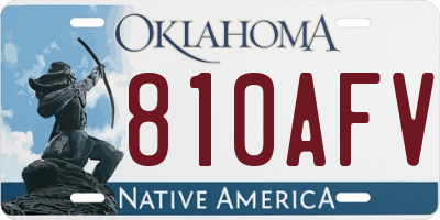 OK license plate 810AFV
