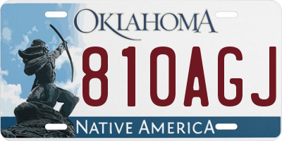 OK license plate 810AGJ