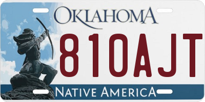 OK license plate 810AJT
