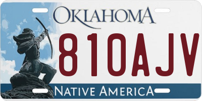 OK license plate 810AJV