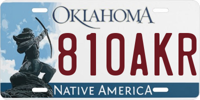 OK license plate 810AKR
