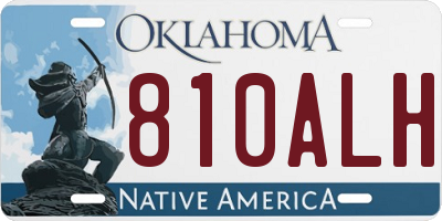 OK license plate 810ALH