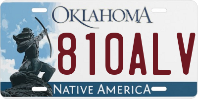 OK license plate 810ALV