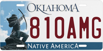 OK license plate 810AMG