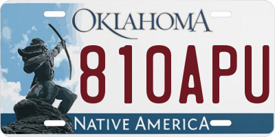 OK license plate 810APU