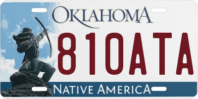 OK license plate 810ATA