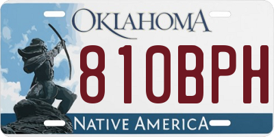 OK license plate 810BPH