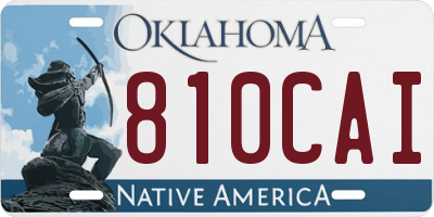 OK license plate 810CAI